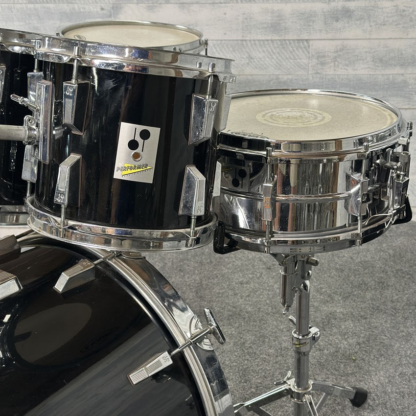 Used Sonor Performer Series 7pc Drum Set Black - Very Good - Drum Center Of Portsmouth