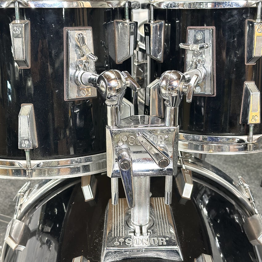 Used Sonor Performer Series 7pc Drum Set Black - Very Good - Drum Center Of Portsmouth