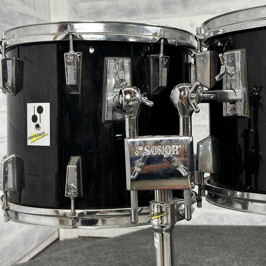 Used Sonor Performer Series 7pc Drum Set Black - Very Good - Drum Center Of Portsmouth