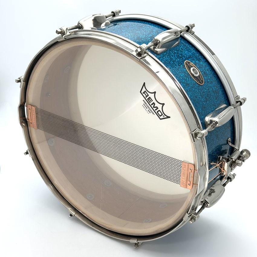 Used Vintage Slingerland Radio King Student Snare Drum 14x5 Aqua Sparkle w/Nickel Hw - Very Good - Drum Center Of Portsmouth