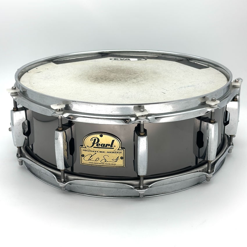 Used Pearl Chad Smith Steel Snare Drum 14x5.5 - Fair - Drum Center Of Portsmouth