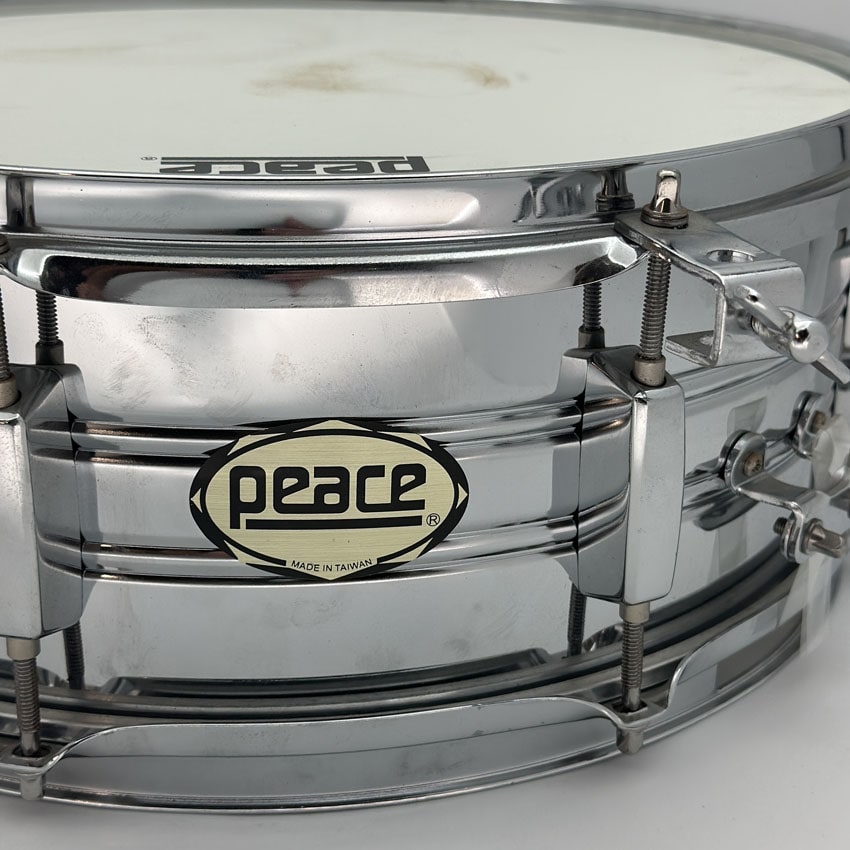 Used Peace Beaded Steel Snare Drum 14x5.5 - Very Good - Drum Center Of Portsmouth