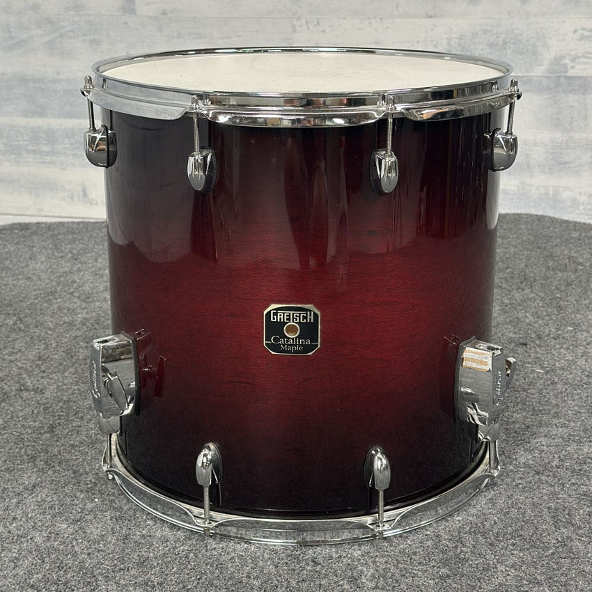 Used Gretsch Catalina Maple Floor Tom 16x16 Red Burst [43] - Very Good - Drum Center Of Portsmouth