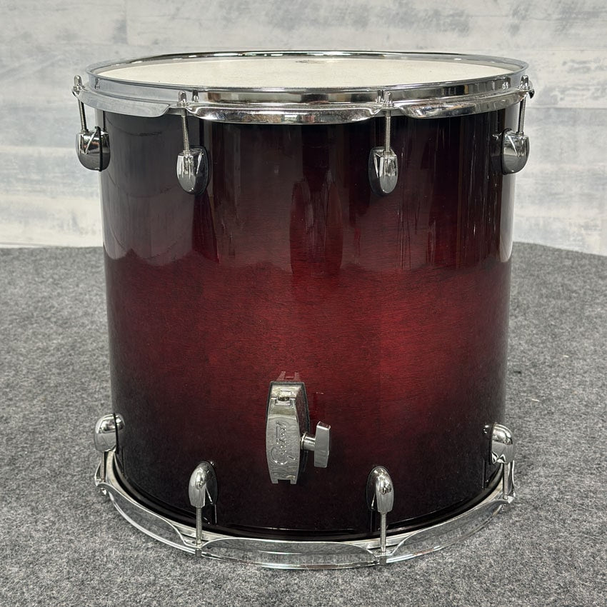 Used Gretsch Catalina Maple Floor Tom 16x16 Red Burst [43] - Very Good - Drum Center Of Portsmouth