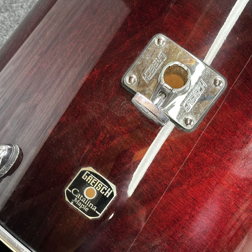 Used Gretsch Catalina Maple Bass Drum 22x18 Red Burst - Good - Drum Center Of Portsmouth