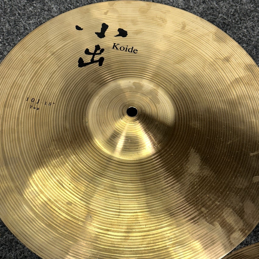 Used Koide 10J Traditional Hi Hat Cymbals 15" 975/1180 grams - Very Good - Drum Center Of Portsmouth