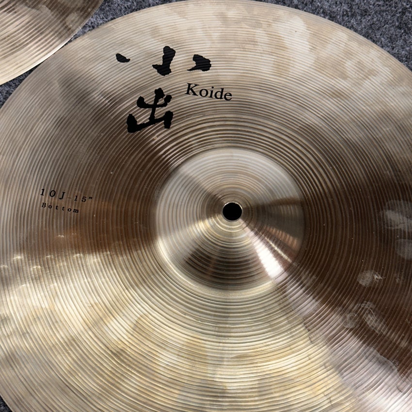 Used Koide 10J Traditional Hi Hat Cymbals 15" 975/1180 grams - Very Good - Drum Center Of Portsmouth