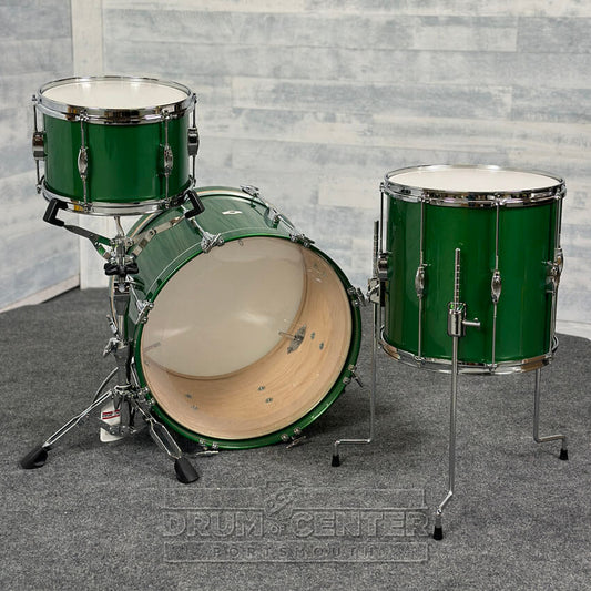 George Way Tuxedo Studio 3pc Drum Set 20/12/14 Elbaite Metallic Green - Drum Center Of Portsmouth