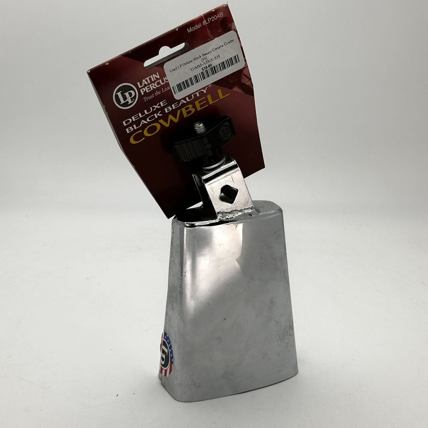 Used LP Deluxe Black Beauty Chrome Cowbell - Very Good - Drum Center Of Portsmouth