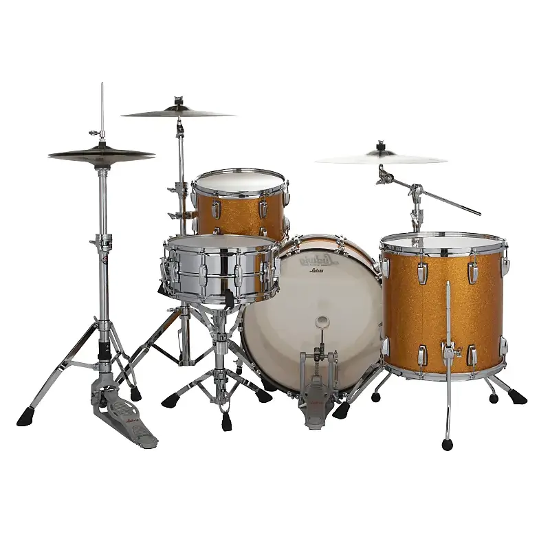 Ludwig Classic Maple 3pc Pro Beat Drum Set Gold Sparkle - Drum Center Of Portsmouth