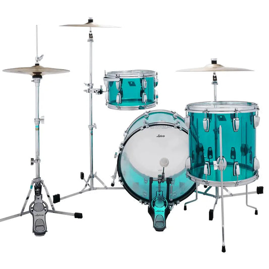 EMBARGOED - ACTIVATE OCT 1 - Ludwig Vistalite 3pc Downbeat Drum Set Teal - Drum Center Of Portsmouth