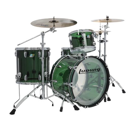 Ludwig Vistalite Fab Drum Set Green - Drum Center Of Portsmouth