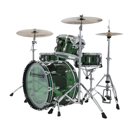 Ludwig Vistalite Fab Drum Set Green - Drum Center Of Portsmouth