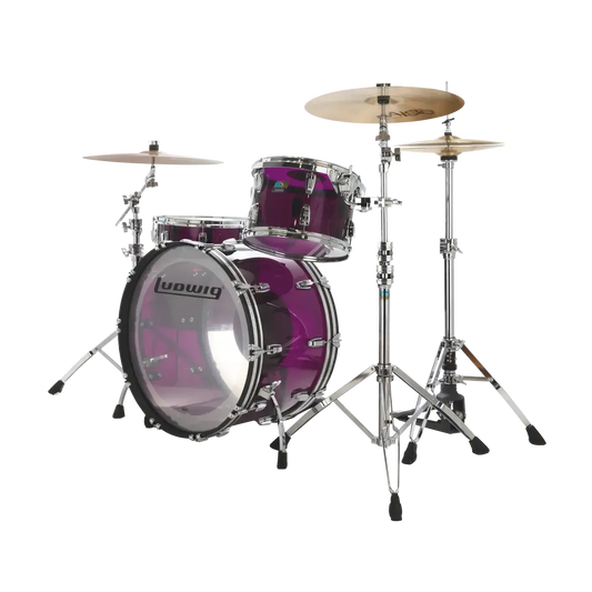 Ludwig Vistalite 3pc Pro Beat Drum Set Purple - Drum Center Of Portsmouth