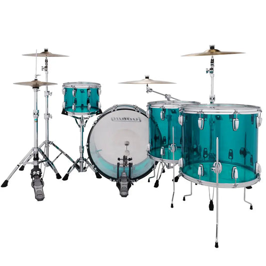 EMBARGOED - ACTIVATE OCT 1 - Ludwig Vistalite 4pc Zep Drum Set Teal - Drum Center Of Portsmouth