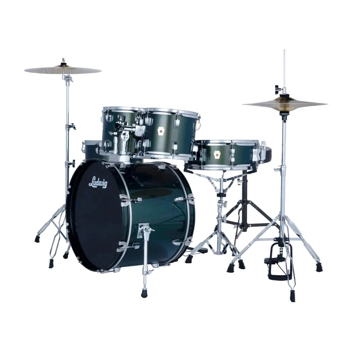 Ludwig Accent Fuse Complete 5pc Drum Set Jade Dust - Drum Center Of Portsmouth