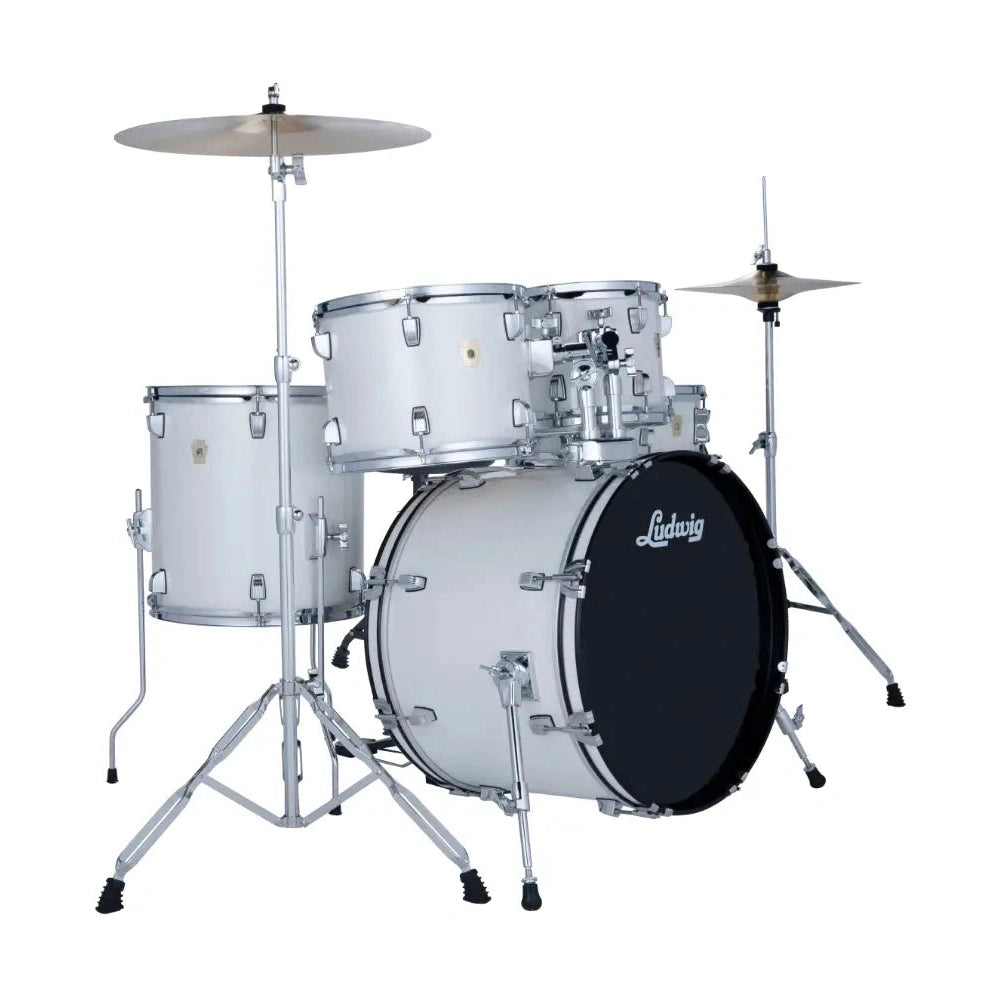 Ludwig Accent Fuse Complete 5pc Drum Set Snow Dust - Drum Center Of Portsmouth