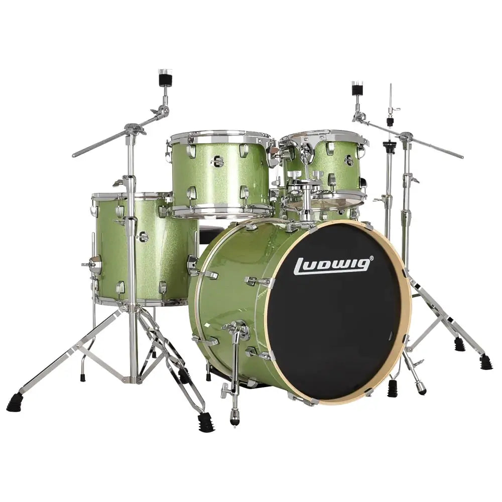 Ludwig Evolution 5pc Drum Set w/Hardware (20"BD) Mint Green Sparkle - Drum Center Of Portsmouth