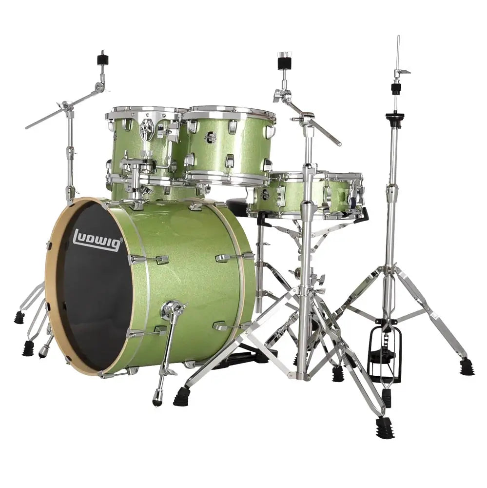 Ludwig Evolution 5pc Drum Set w/Hardware (20"BD) Mint Green Sparkle - Drum Center Of Portsmouth