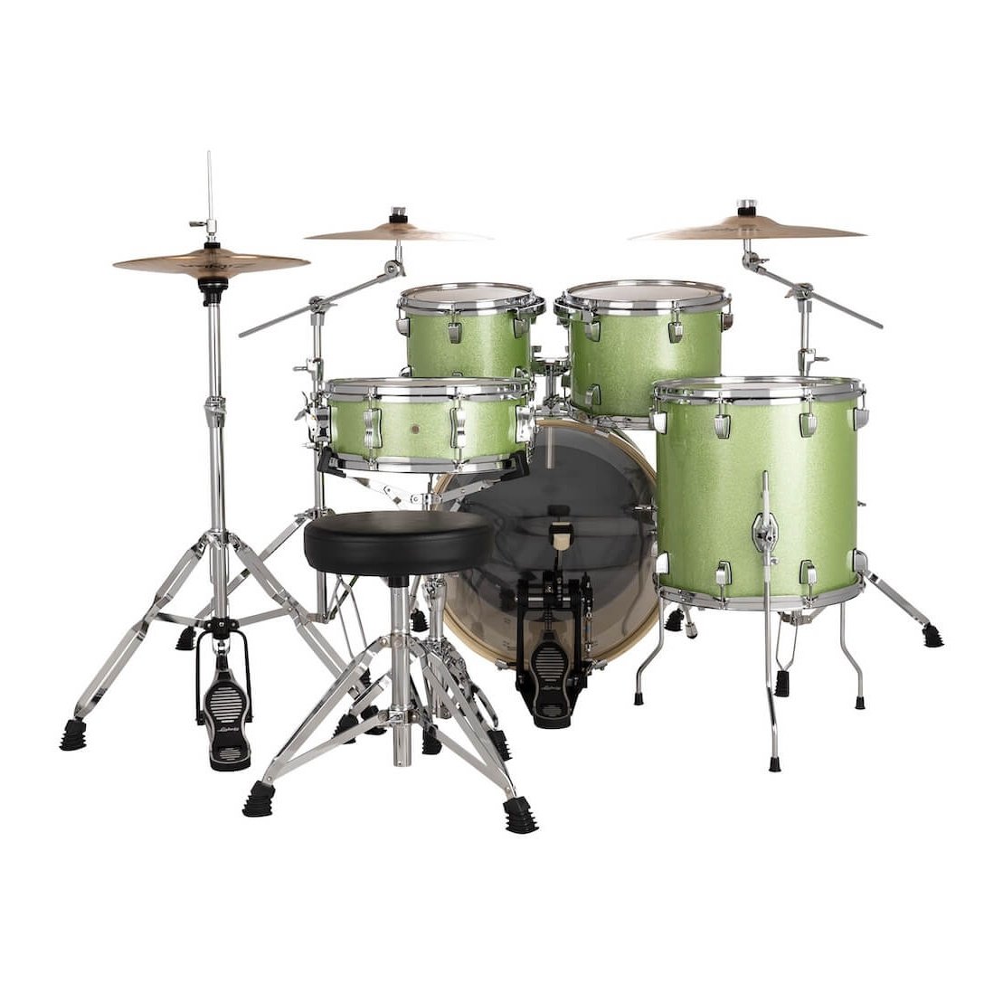 Ludwig Evolution 5pc Complete Drum Set w/20"BD Mint Green Sparkle - Drum Center Of Portsmouth