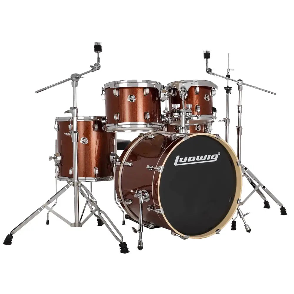 Ludwig Evolution 5pc Drum Set w/Hardware (20"BD) Copper Sparkle - Drum Center Of Portsmouth