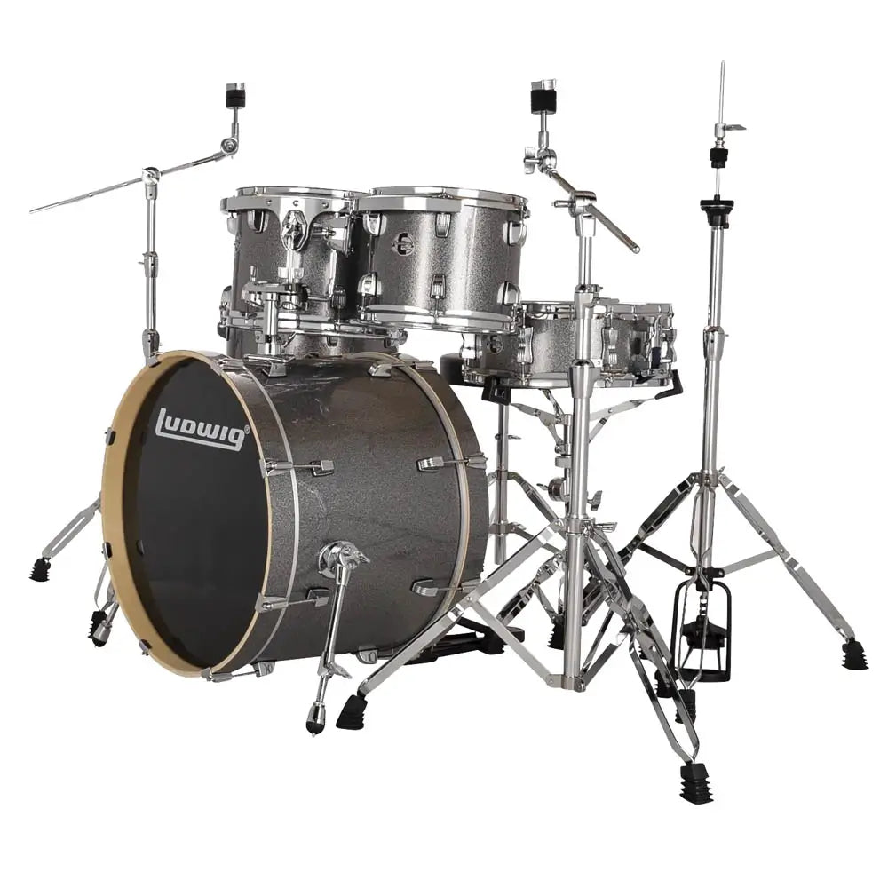 Ludwig Evolution 5pc Drum Set w/Hardware (20"BD) Platinum Sparkle - Drum Center Of Portsmouth