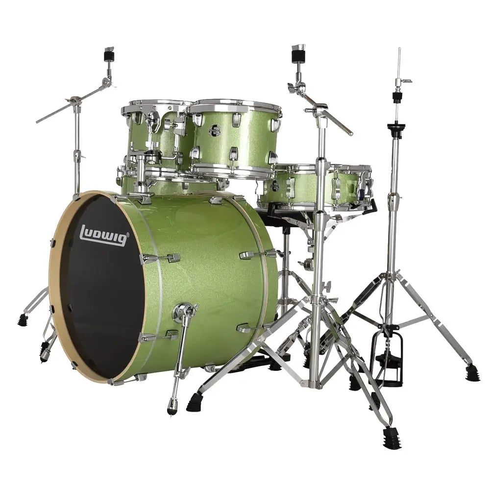 Ludwig Evolution 5pc Drum Set w/Hardware (22"BD) Mint Green Sparkle - Drum Center Of Portsmouth