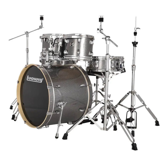 Ludwig Evolution 6pc Drum Set w/Hardware (22"BD) Platinum Sparkle - Drum Center Of Portsmouth