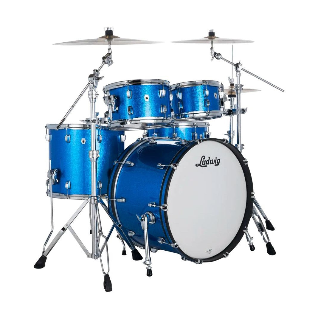Ludwig Neusonic 4pc Rapid Mod2 Drum Set Blue Super Sparkle - Drum Center Of Portsmouth