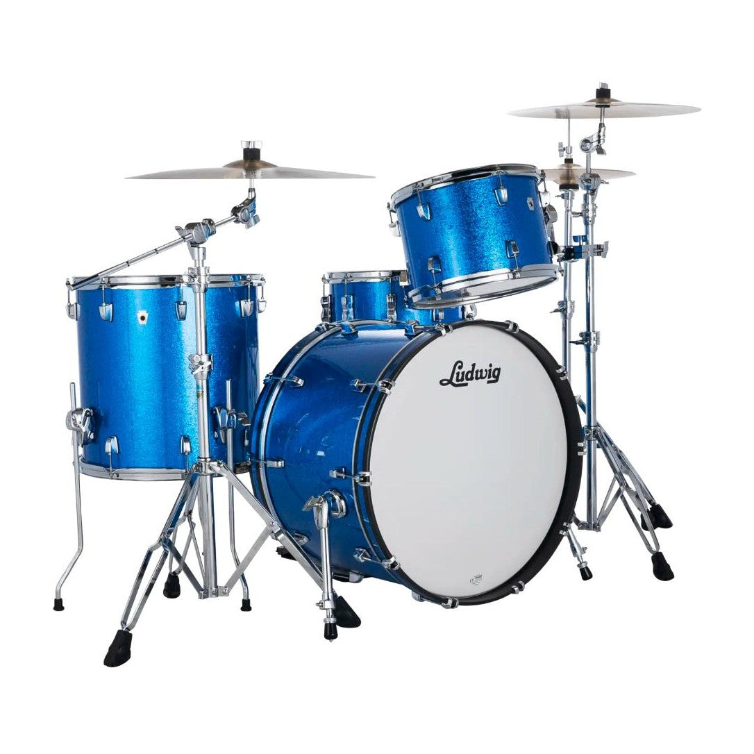 Ludwig Neusonic 3pc Fab Drum Set Blue Super Sparkle - Drum Center Of Portsmouth