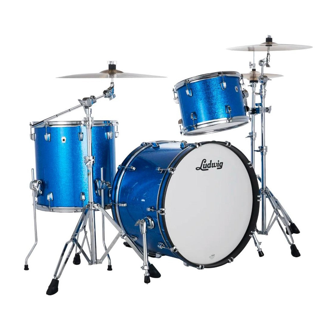 Ludwig Neusonic 3pc Fab Drum Set Blue Super Sparkle - Drum Center Of Portsmouth
