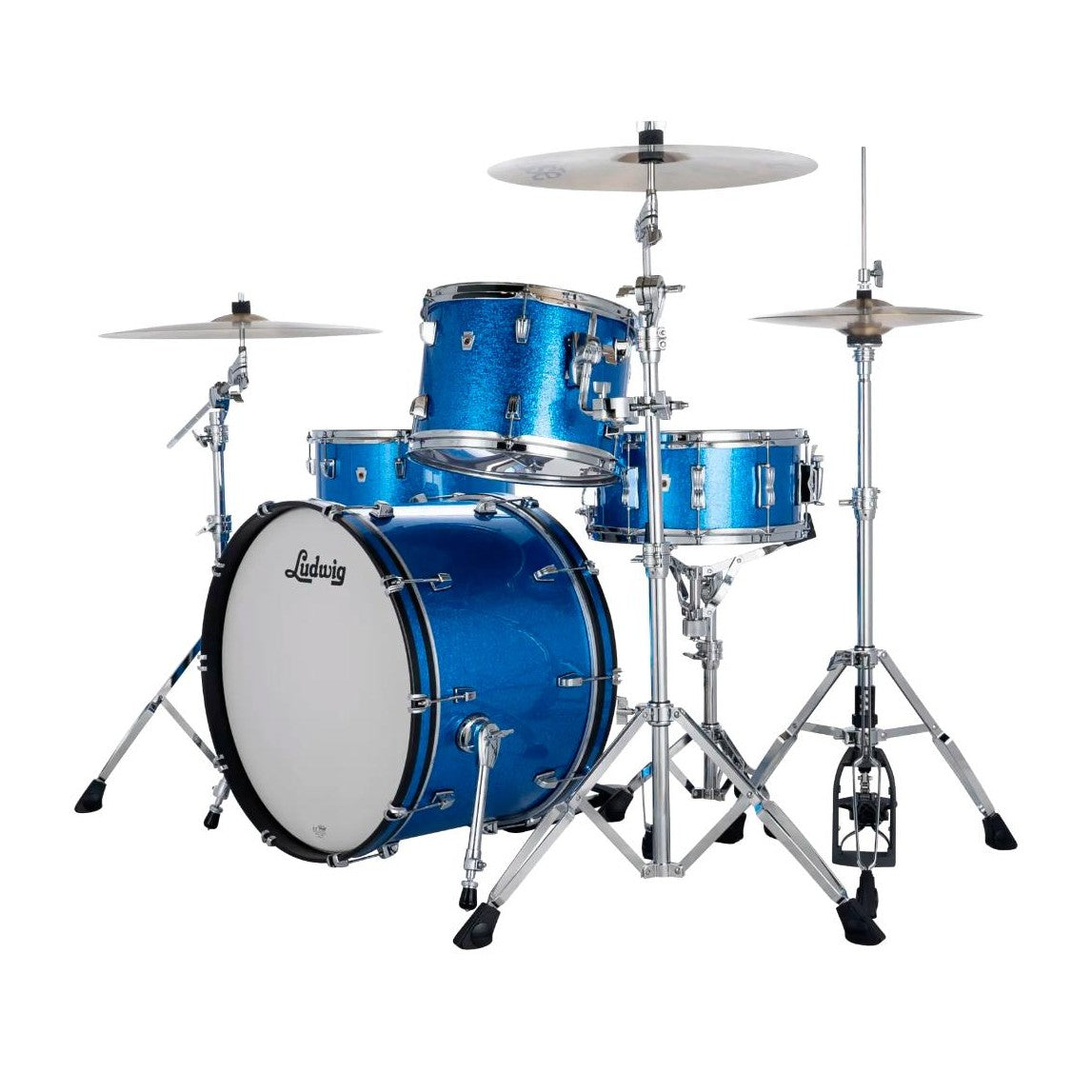 Ludwig Neusonic 3pc Fab Drum Set Blue Super Sparkle - Drum Center Of Portsmouth