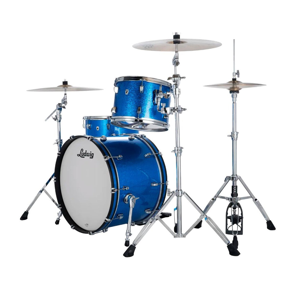 Ludwig Neusonic 3pc Fab Drum Set Blue Super Sparkle - Drum Center Of Portsmouth
