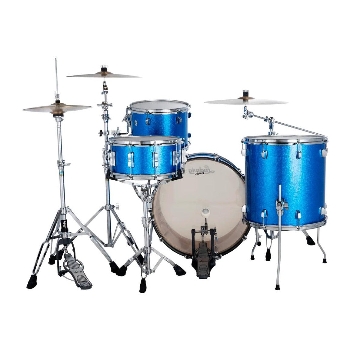 Ludwig Neusonic 3pc Fab Drum Set Blue Super Sparkle - Drum Center Of Portsmouth