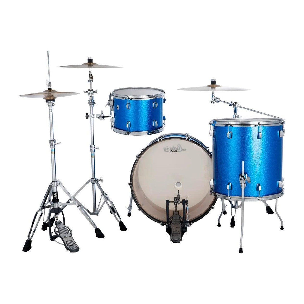 Ludwig Neusonic 3pc Fab Drum Set Blue Super Sparkle - Drum Center Of Portsmouth