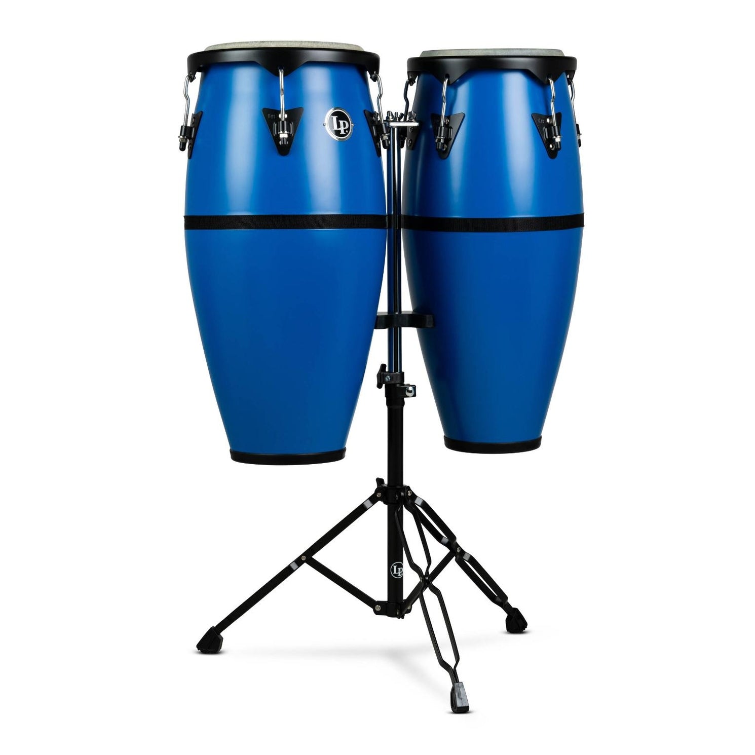 LP Discovery Conga Set 10" & 11" Race Car Blue w/Stand - Drum Center Of Portsmouth