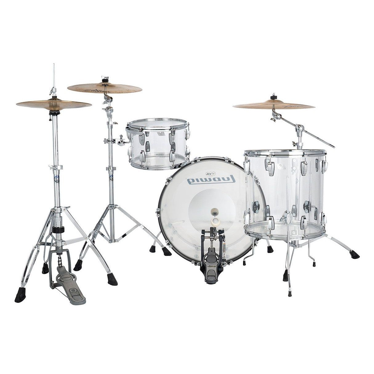 Ludwig Vistalite 3pc Drum Set Clear 24/13/16 - Drum Center Of Portsmouth