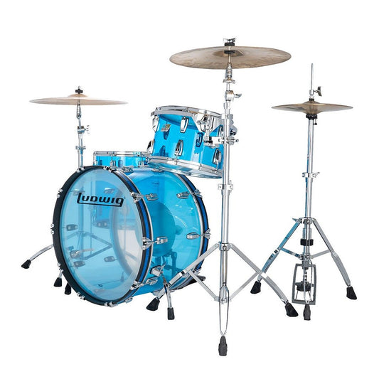 Ludwig Vistalite 3pc Drum Set Blue 24/13/16 - Drum Center Of Portsmouth