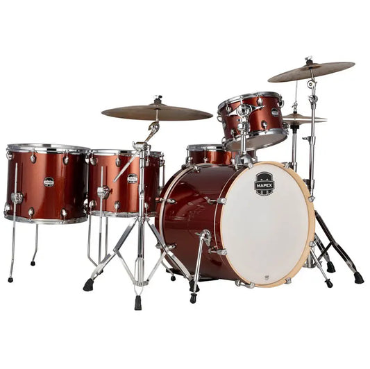Mapex Mars Birch 5pc Crossover Drum Set Blood Orange Sparkle - Drum Center Of Portsmouth