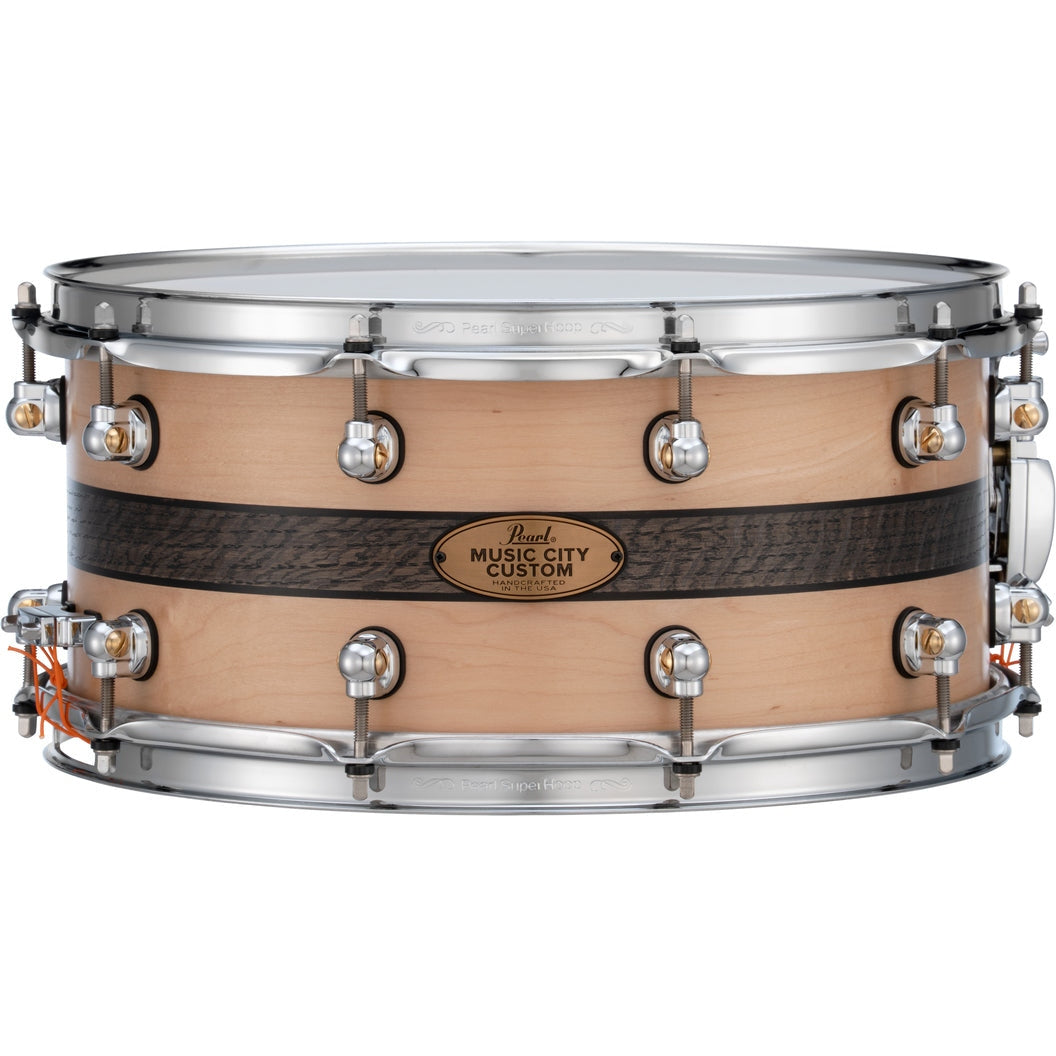 Pearl Music City Custom Craftsman Select Solid Maple Snare Drum 14x6.5 w/Inlay - Drum Center Of Portsmouth
