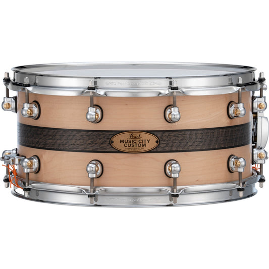 Pearl Music City Custom Craftsman Select Solid Maple Snare Drum 14x6.5 w/Inlay - Drum Center Of Portsmouth