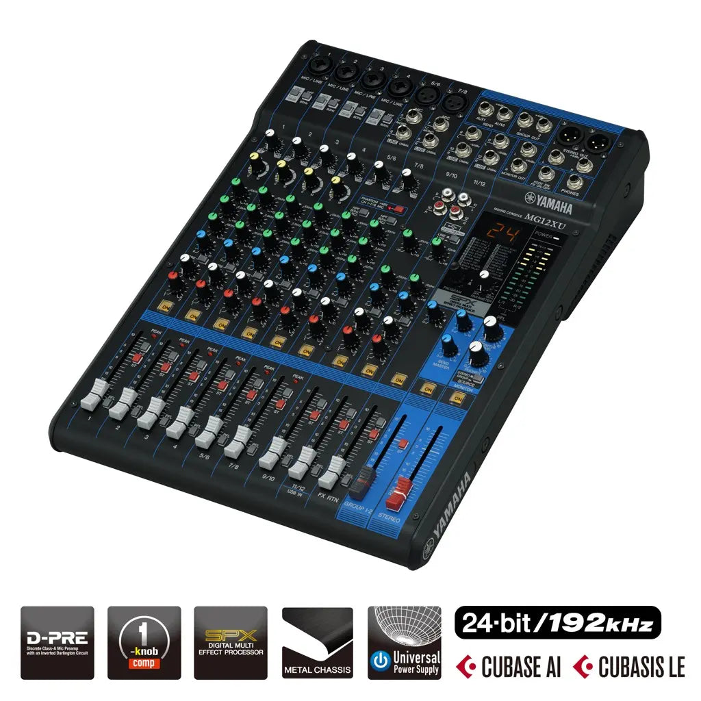 Yamaha MG12XU 12-Input 4-Bus Mixer w/Effects - Drum Center Of Portsmouth