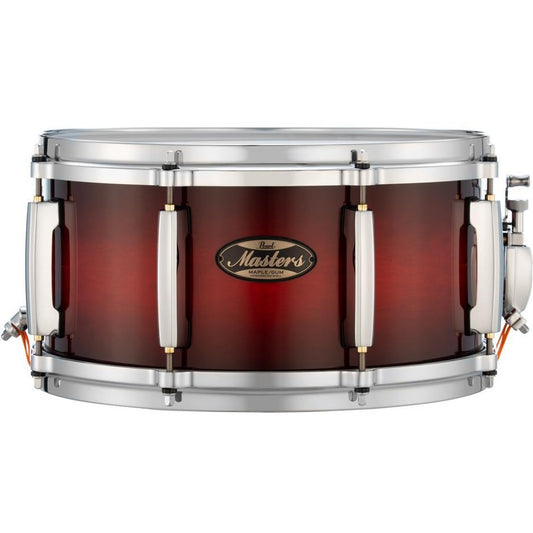 Pearl Masters Maple/Gum Snare Drum 13x6.5 Deep Redburst - Drum Center Of Portsmouth