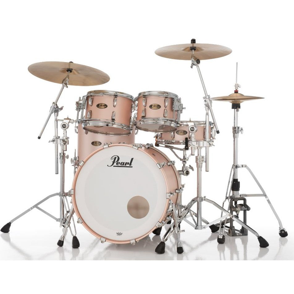 Pearl Masters Maple/Gum 4pc Drum Set w/22x18BD w/L-Bracket R2s Satin Rose Gold - Drum Center Of Portsmouth