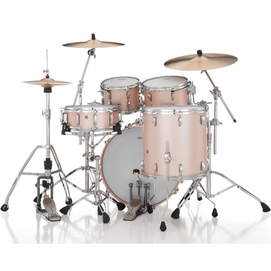Pearl Masters Maple/Gum 4pc Drum Set w/22x18BD w/L-Bracket R2s Satin Rose Gold - Drum Center Of Portsmouth