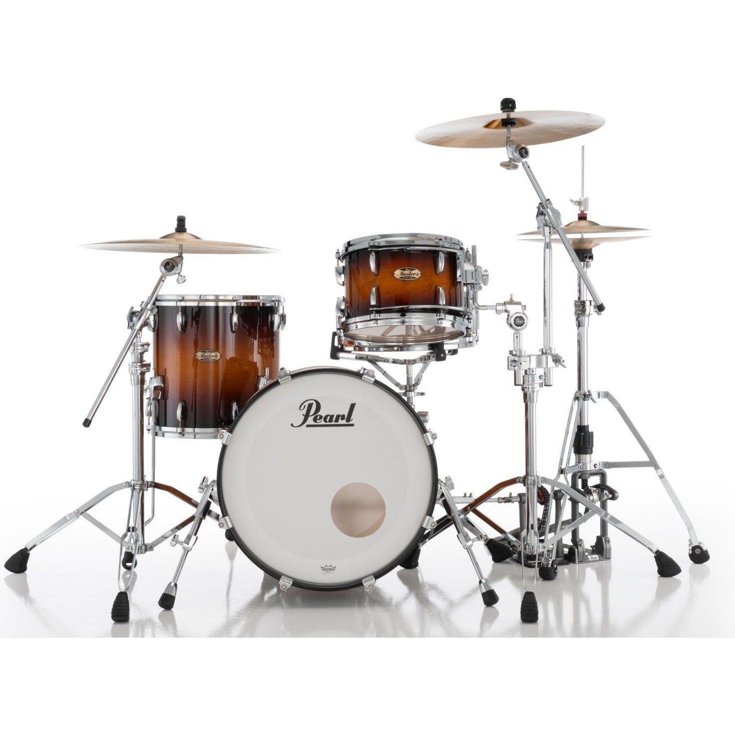 Pearl Masters Maple Pure 3pc Drum Set 20/12/14 w/L-Bracket R2 Mounts Vintage Tobacco Burst - Drum Center Of Portsmouth