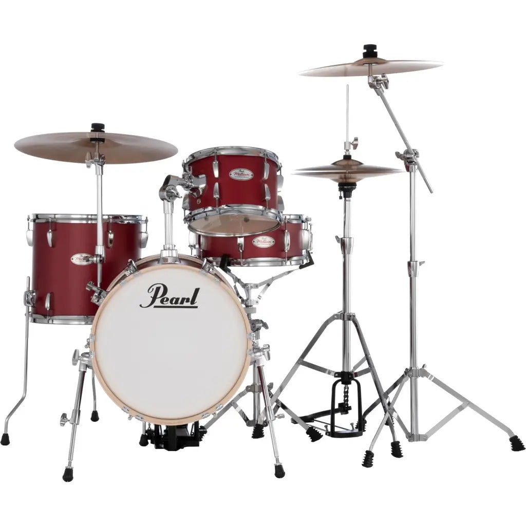 Pearl Midtown 4pc Drum Set Matte Red w/Hardware & Bags - Drum Center Of Portsmouth