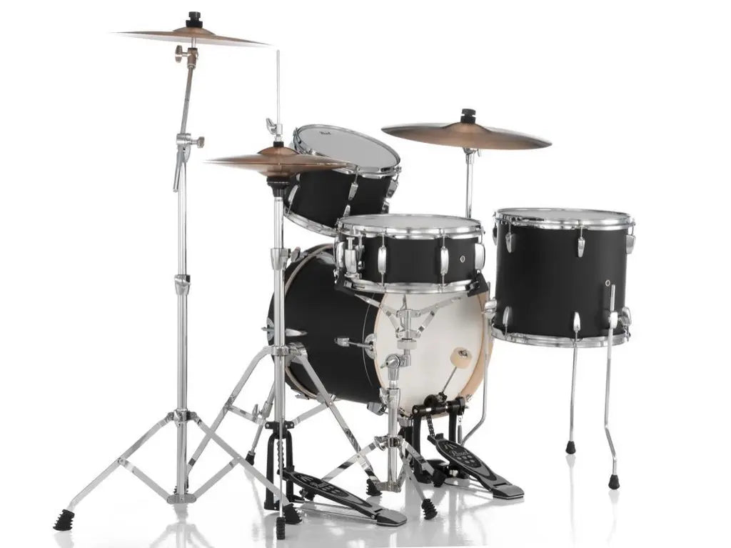 Pearl Midtown 4pc Drum Set Matte Asphalt Black w/Hardware & Bags - Drum Center Of Portsmouth