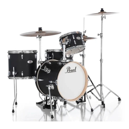 Pearl Midtown 4pc Drum Set Matte Asphalt Black w/Hardware & Bags - Drum Center Of Portsmouth