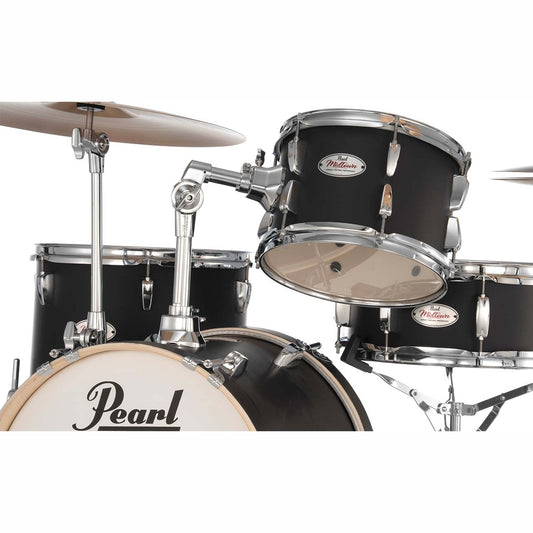 Pearl Midtown 4pc Drum Set Matte Asphalt Black w/Hardware & Bags - Drum Center Of Portsmouth